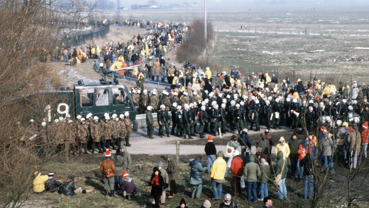 80er Atom-Demo in Brokdorf: Demonstranten kamen als Nikolaus