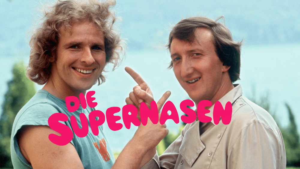 Thomas Gottschalk & Mike Krüger mit Schriftzug Supernasen