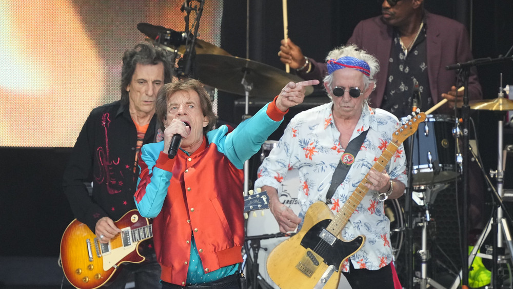Ron Wood, Mick Jagger und Keith Richards auf der Bühne in Berlin 2022