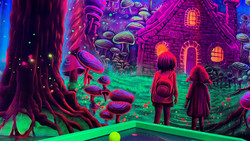 3D-Schwarzlicht-Minigolf in Mainz