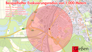 Mögliche Evakuierung in Gießen wegen Kampfmittelverdacht
